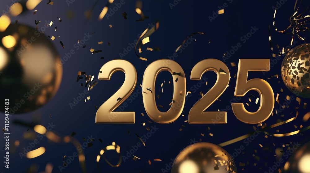 Fototapeta premium Large golden 3d text 