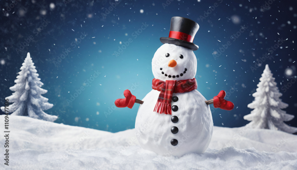 Obraz premium snowman on the snow