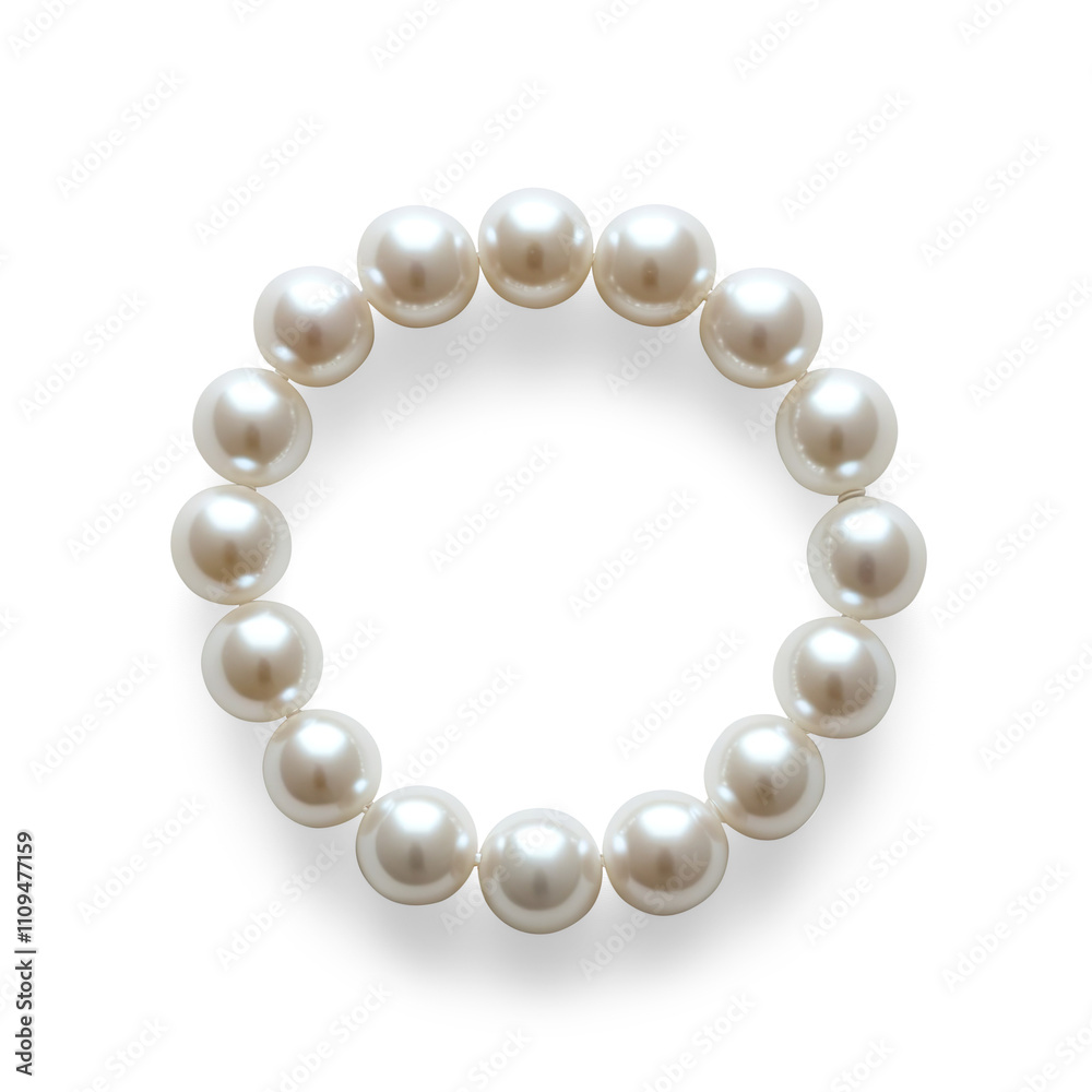 Elegant Pearl Necklace on a Transparent Background Elegant Pearl Necklace on a Transparent Background