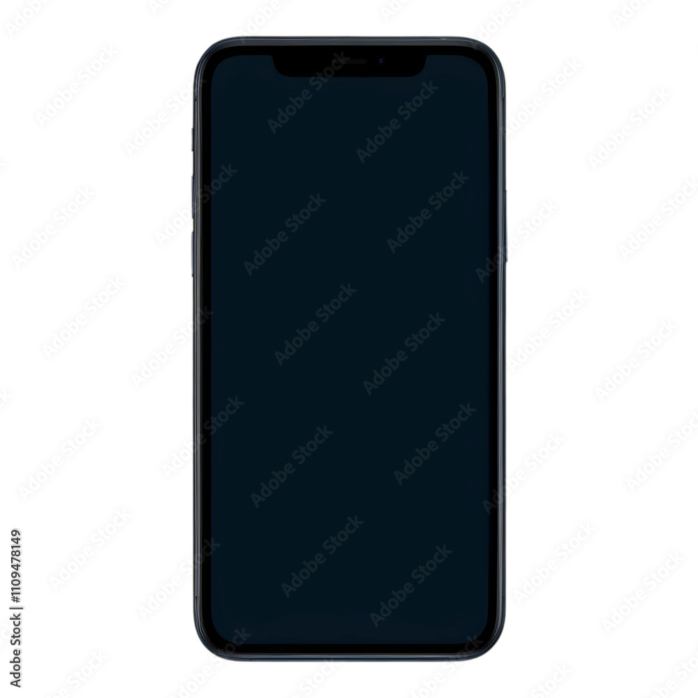 Vector illustration of an isolated smartphone displaying a blank screen for design and marketing purposes Vector illustration of an isolated smartphone displaying a blank screen for design and marketing purposes
