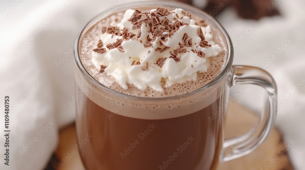 Warm and Cozy Hot Chocolate with Whipped Topping Warm and Cozy Hot Chocolate with Whipped Topping
