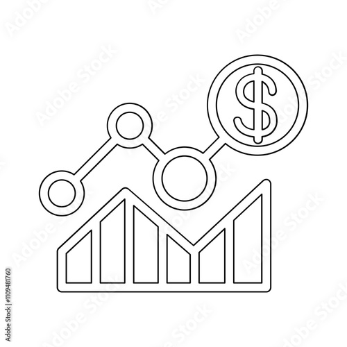 Profit icon in line style
