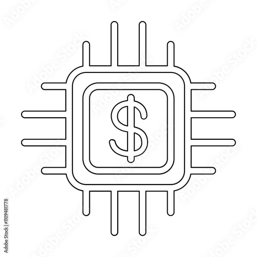 Cryptocurrency icon in line style