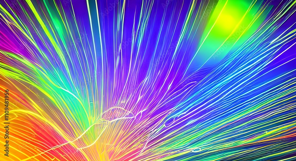 Obraz premium Futuristic Abstract Background with Neon Lights and Vibrant Glowing Stripes | 055