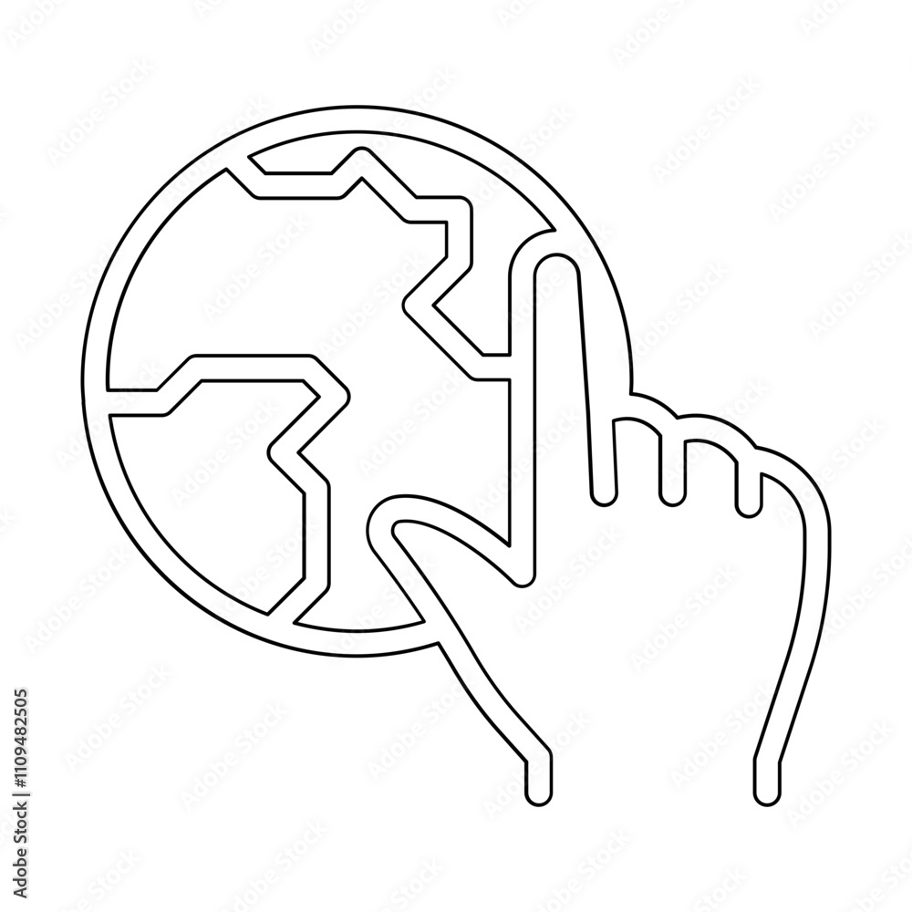 Obraz premium Internet icon in line style