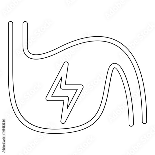 Reflux icon in line style