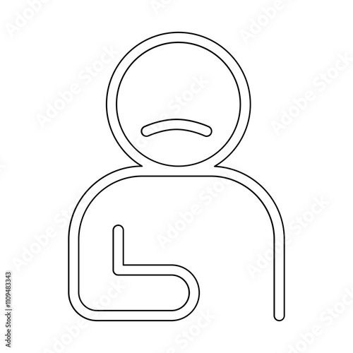 Stomachache icon in line style