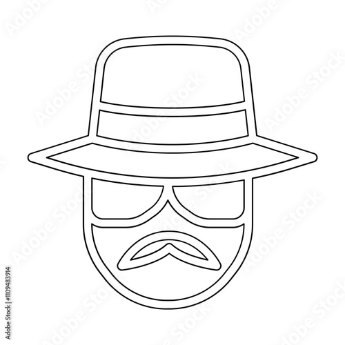 Hacker icon in line style