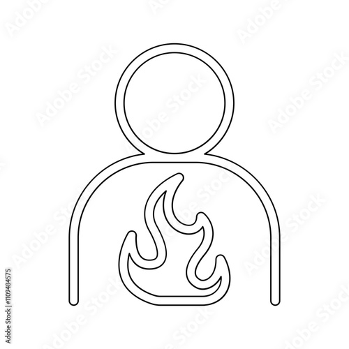 Gastritis icon in line style