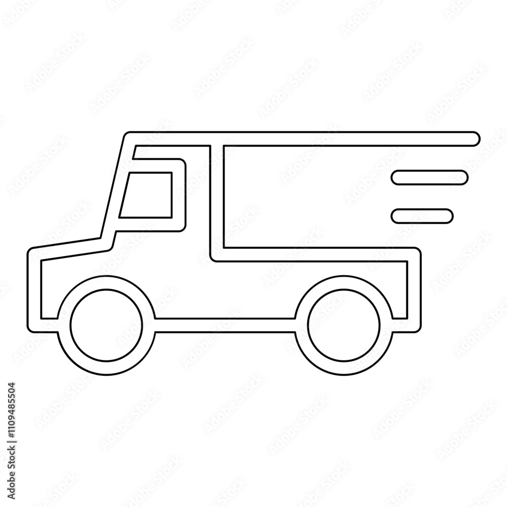 Delivery service icon in line style Delivery service icon in line style