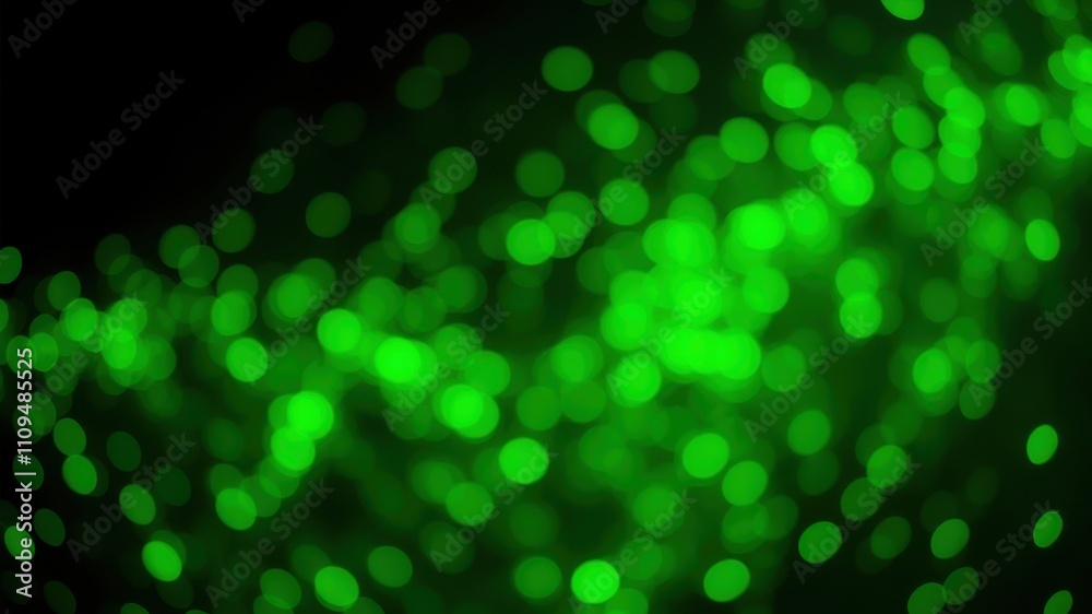 Abstract Green Bokeh Lights On A Black Background With A Soft, Dreamy Glow And A Blurred Effect Abstract Green Bokeh Lights On A Black Background With A Soft, Dreamy Glow And A Blurred Effect