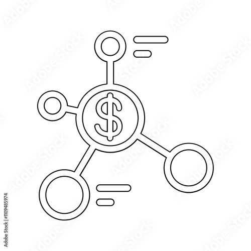 Cryptocurrency icon in line style