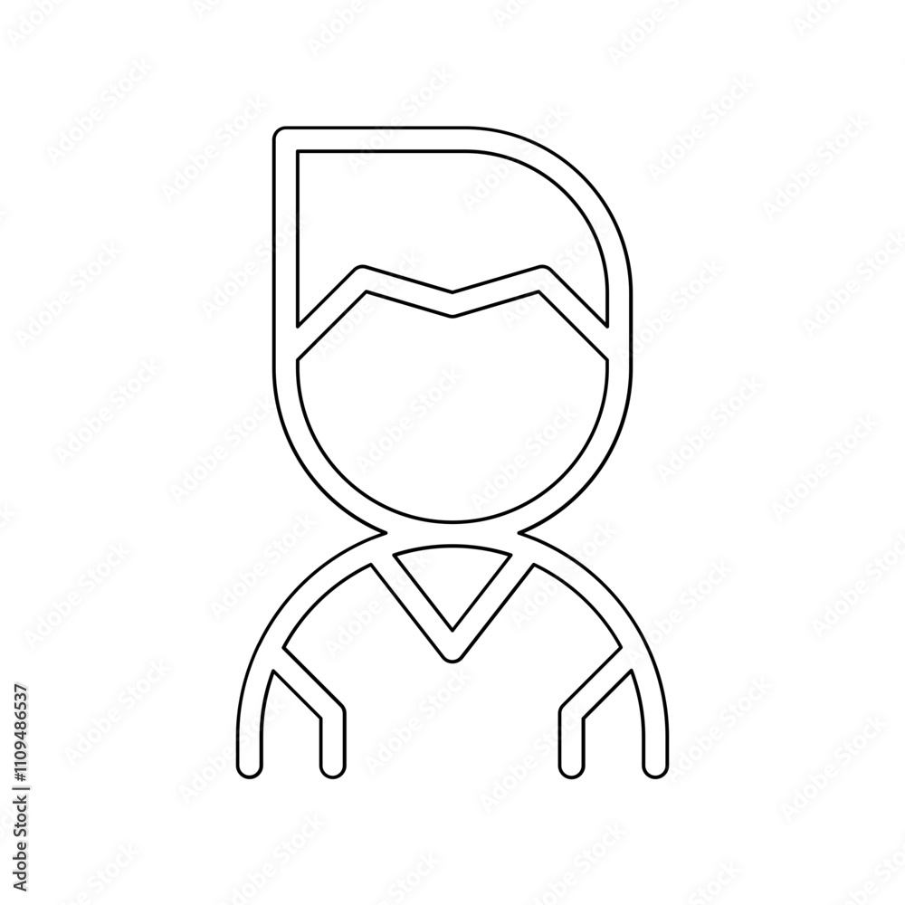 Obraz premium Boy icon in line style