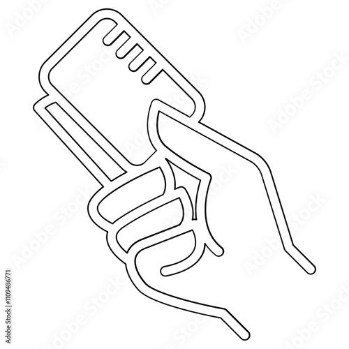 Keycard icon in line style