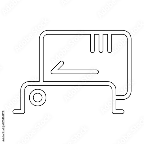 Keycard icon in line style