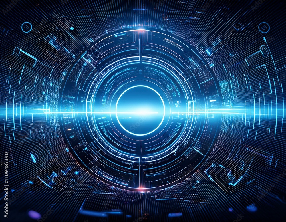 A dynamic abstract technology background showcasing the Metaverse, cyberspace, and futuristic digital elements for a virtual reality theme