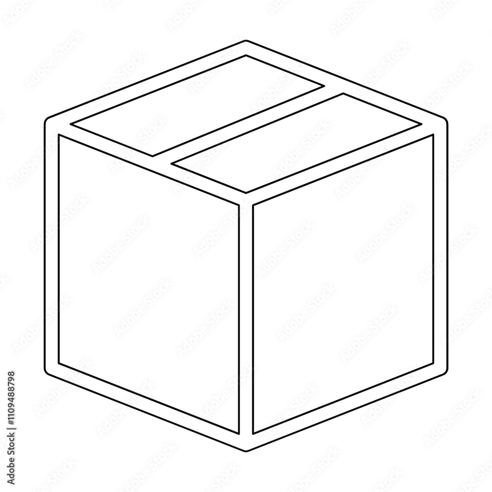 Box icon in line style Box icon in line style