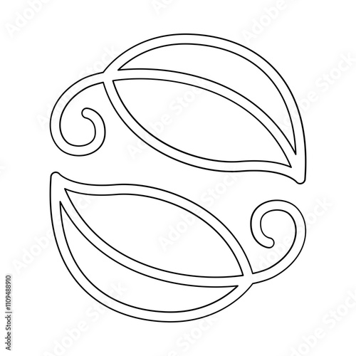 Autumn icon in line style
