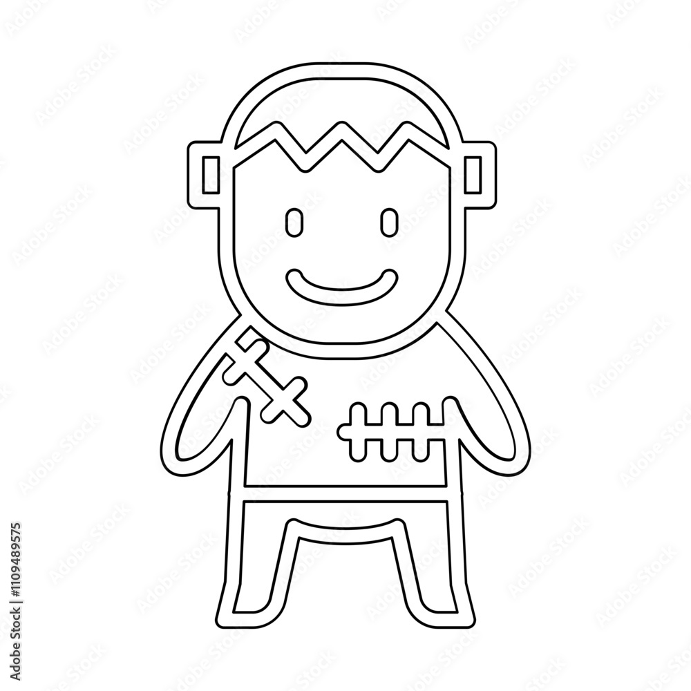 Zombie icon in line style Zombie icon in line style