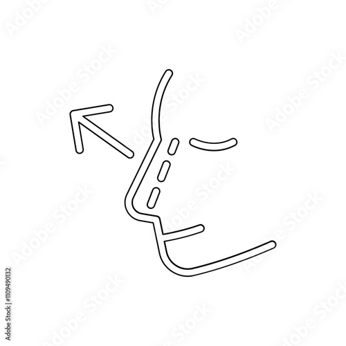 Rhinoplasty icon in line style