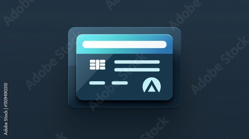 Icon of a credit card, representing online payments or financial transactions.