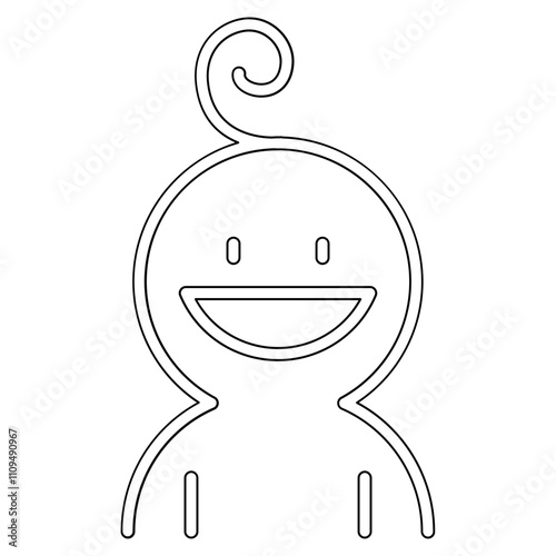 Baby icon in line style