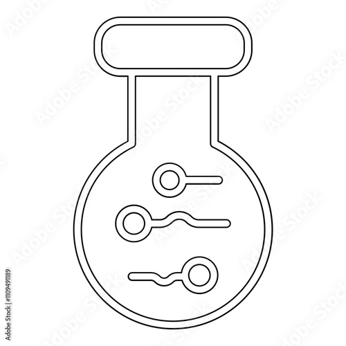 Sperm, IVF icon in line style