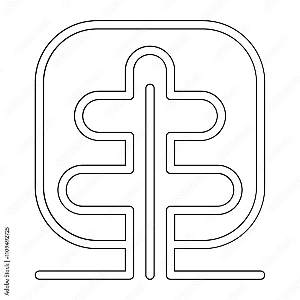 Tree icon in line style Tree icon in line style
