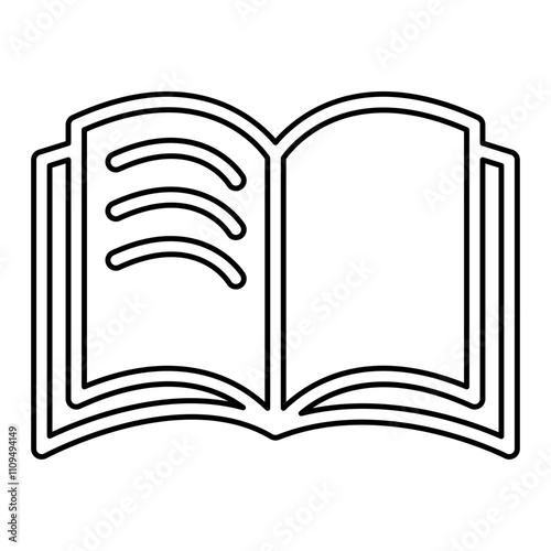Textbook icon in line style