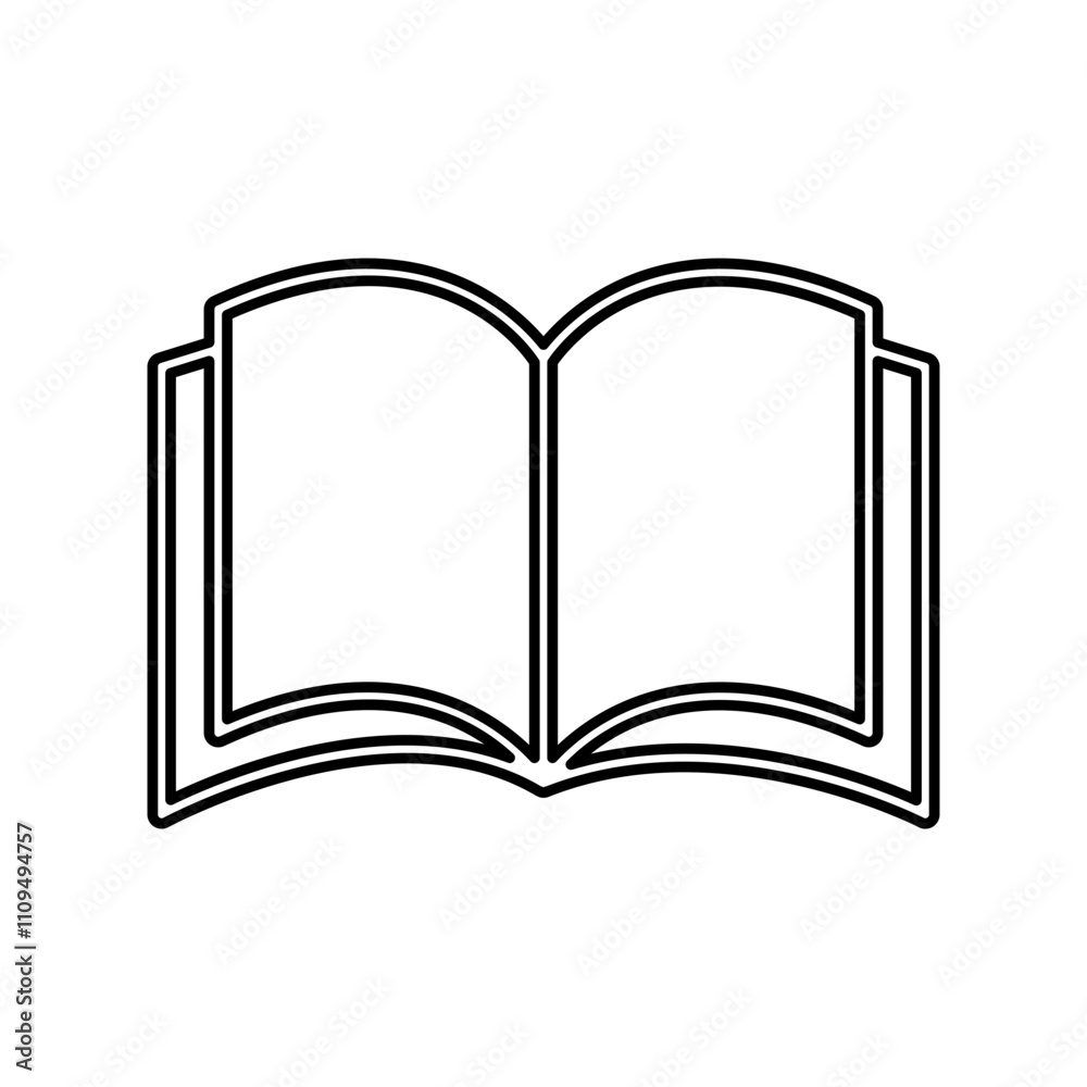 Book icon in line style Book icon in line style