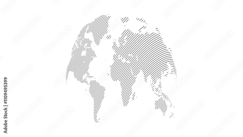 Fototapeta premium World map halftone. Made for world news and articles. Grey circles on white background.