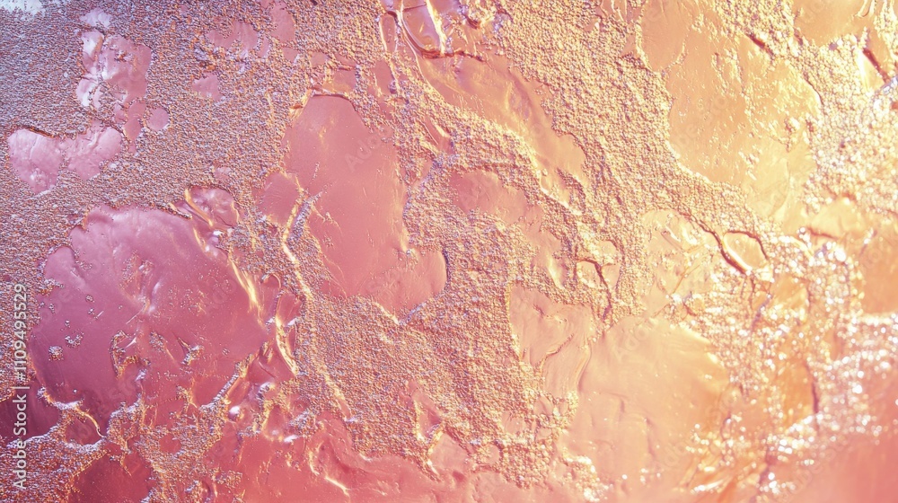 Fototapeta premium Abstract metallic gold and pink texture with shiny surface patterns