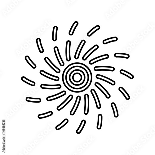 Firework icon in line style