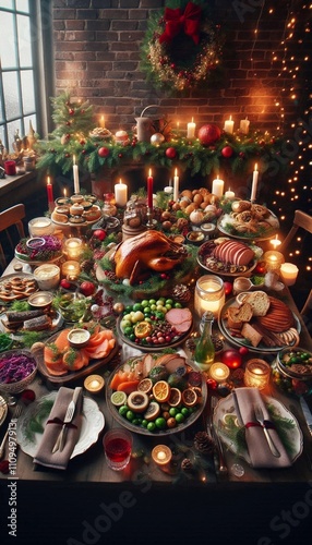 Traditional German Christmas Buffet - A Festive Culinary Delight photo