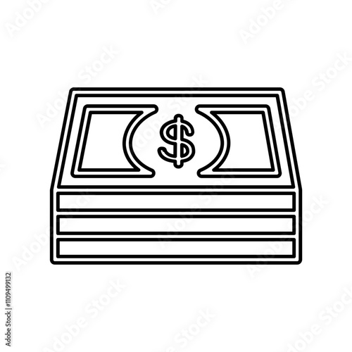 Money icon in line style