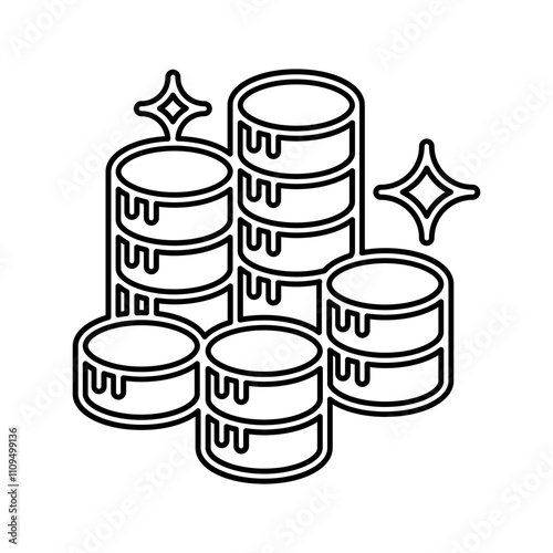 Money icon in line style