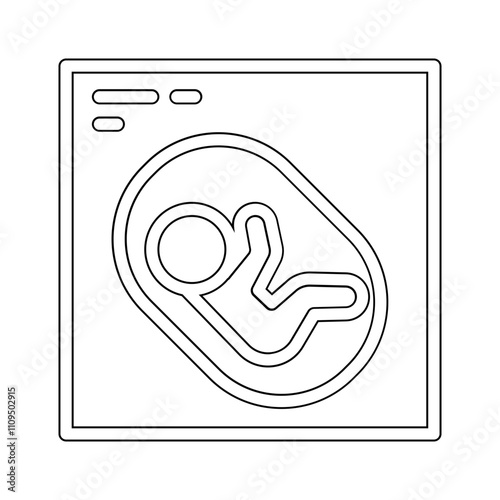 Ultrasound icon in line style