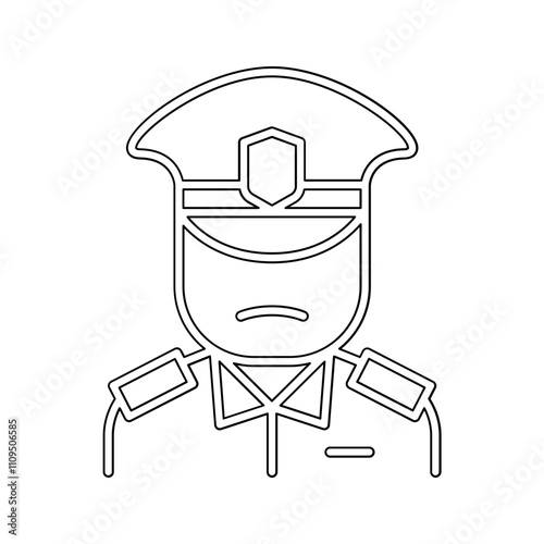 Commander icon in line style