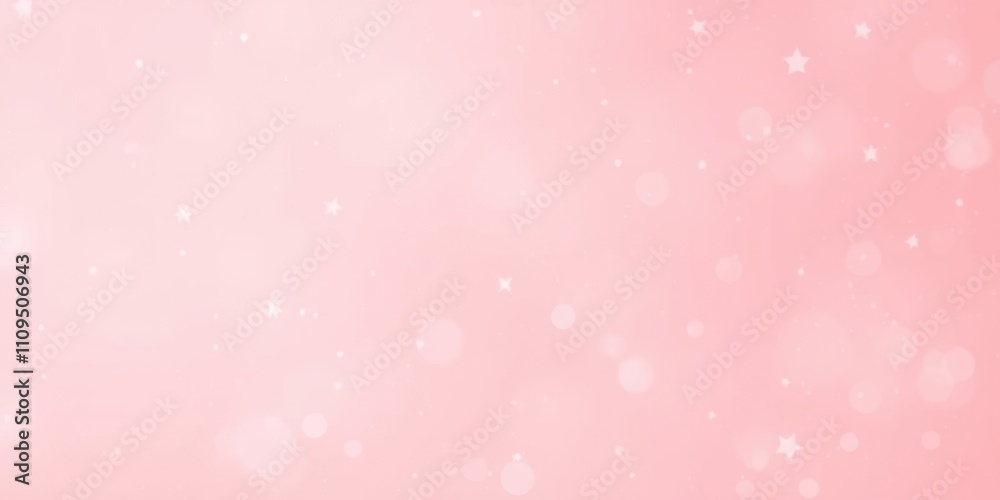 Abstract Pink and White Background with Stars and Bokeh Abstract Pink and White Background with Stars and Bokeh