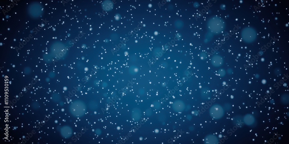 Fototapeta premium Abstract Blue Background with White Specks and Bokeh