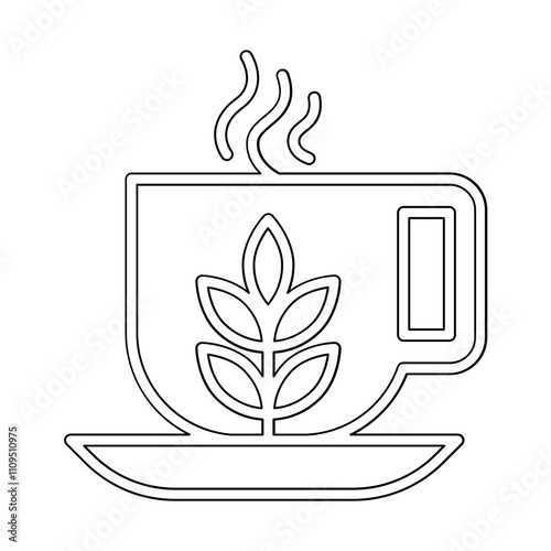 Herbal drinks icon in line style