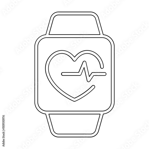 Smartwatch icon in line style