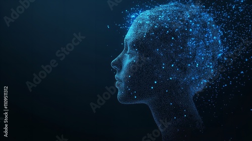 Biometric Identification Human Head Technology with Low Poly

 photo