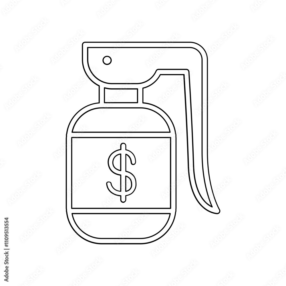Business war icon in line style Business war icon in line style