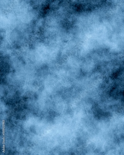 A textured blue abstract background, resembling fog or smoke.