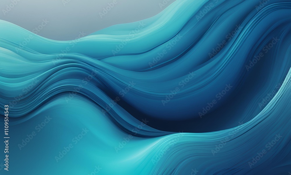 Fototapeta premium Fluid Gradient Background from turquoise to deep sea blue