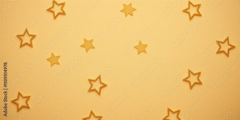 A simple yet elegant background with gold stars scattered across a soft, golden surface. A simple yet elegant background with gold stars scattered across a soft, golden surface.
