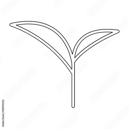 Tea leaves icon in line style