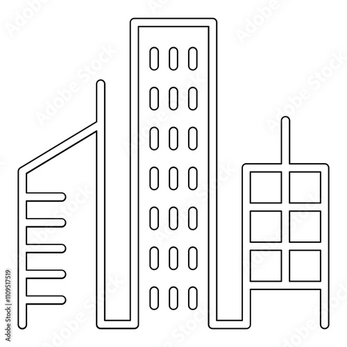Condo icon in line style