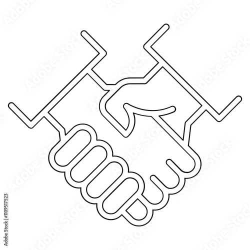 Contract icon in line style